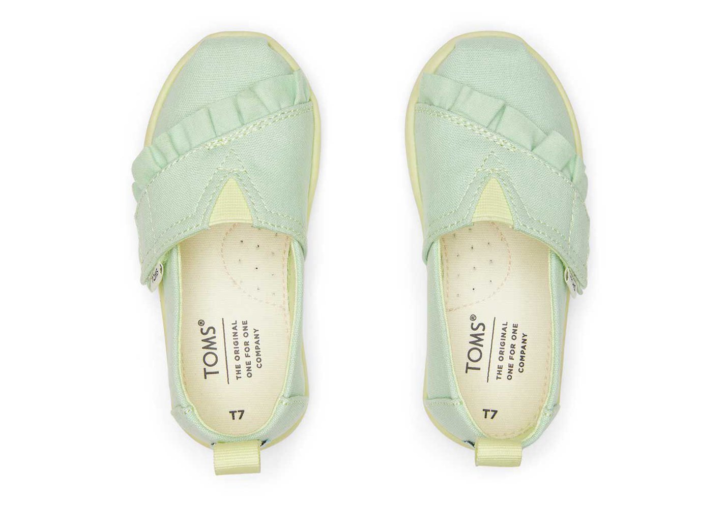 Toms Alpargata Tiny Ruffle Espadrille Mint - Kids - 45103-RBVF